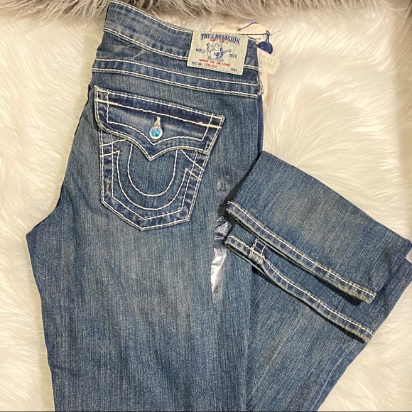 🆕 Vintage TRUE RELIGION ✖️SWAROVSKI CRYSTAL Jeans - Picture 8 of 16